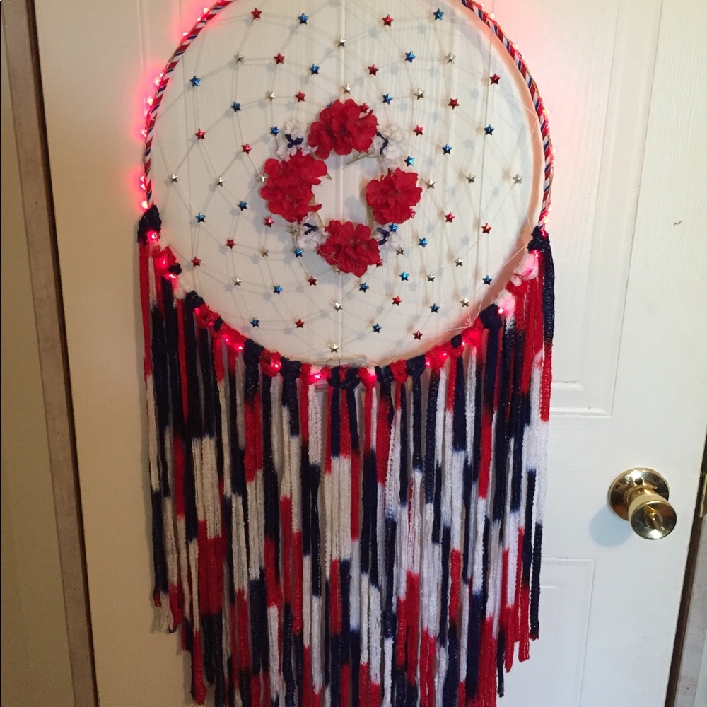 16 inch RED led LIGHT UP dream catcher